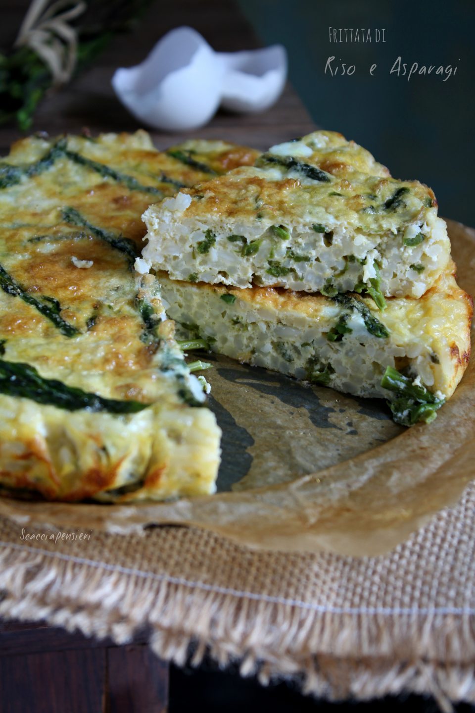 Frittata di riso asparagi e formaggi