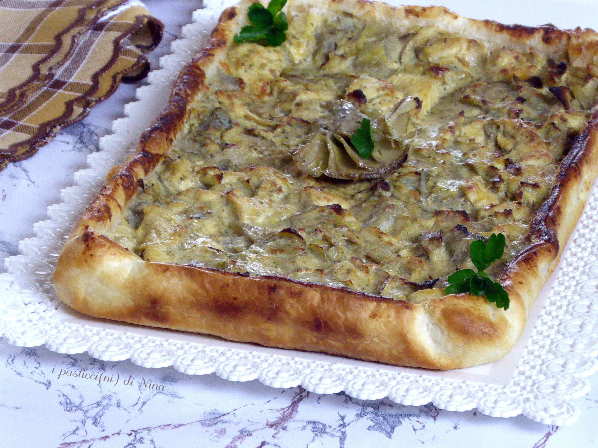 Torta di pollo e carciofi