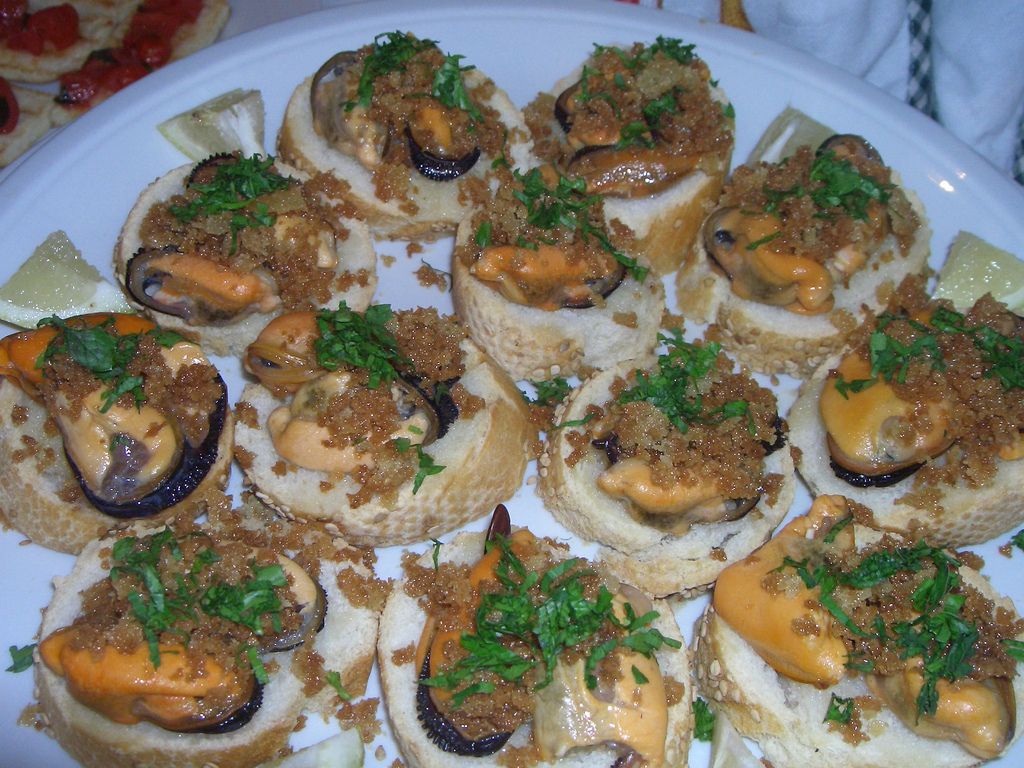 Bruschetta con cozze